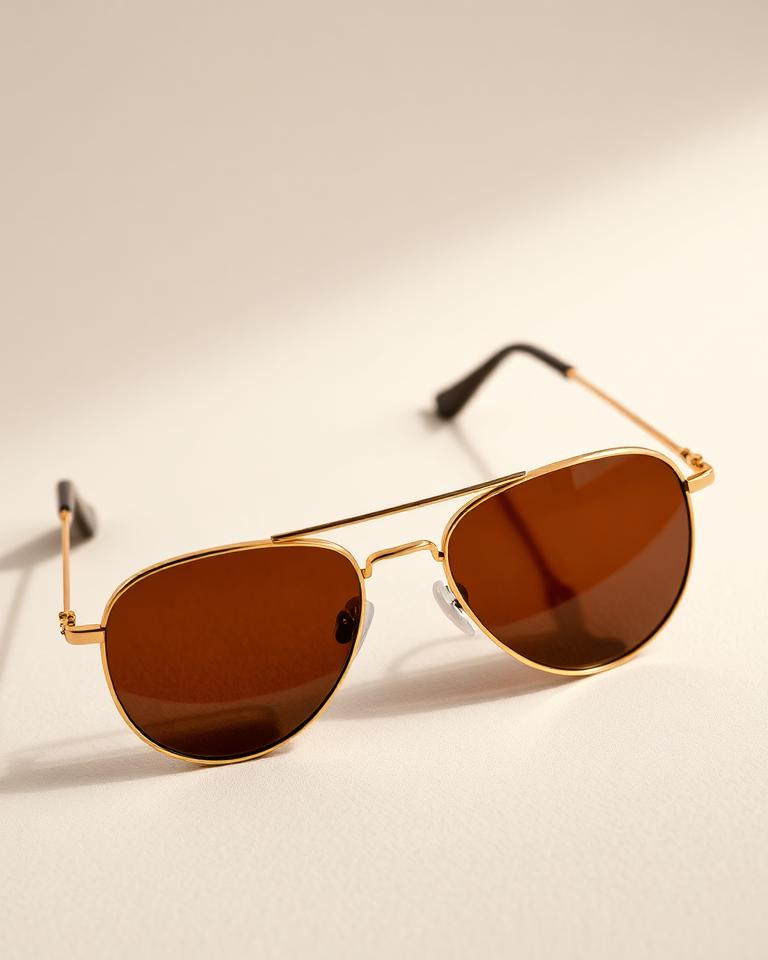 Gold Aviator Sunglasses