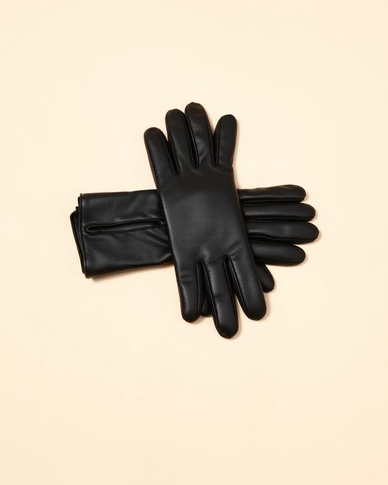 Black Leather Gloves