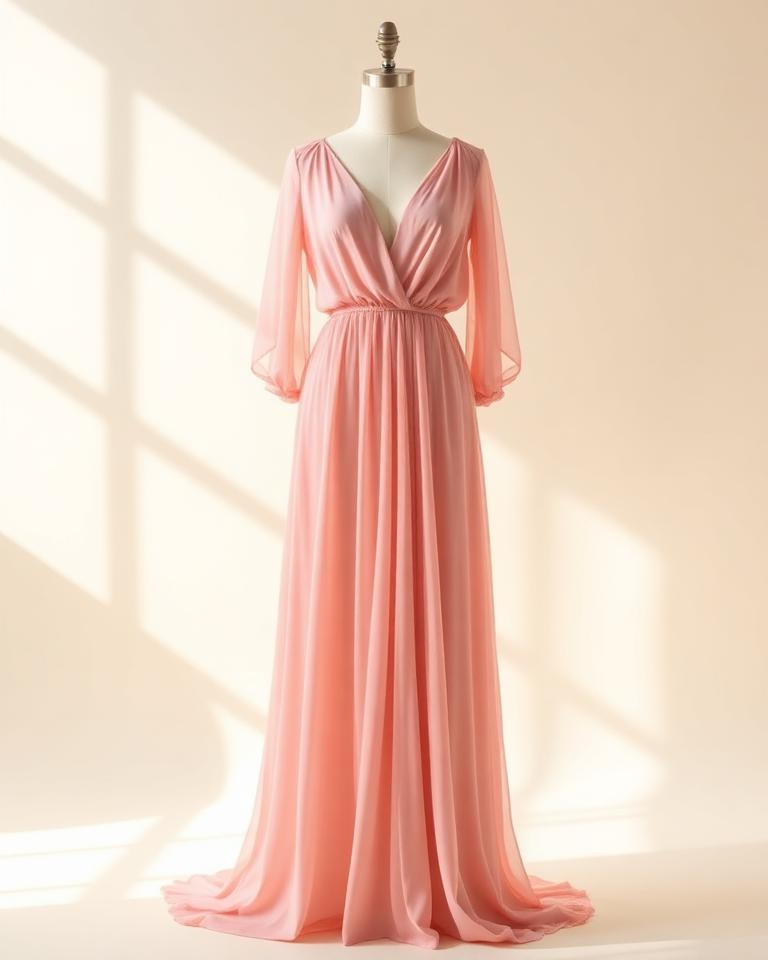 Blush Chiffon Gown