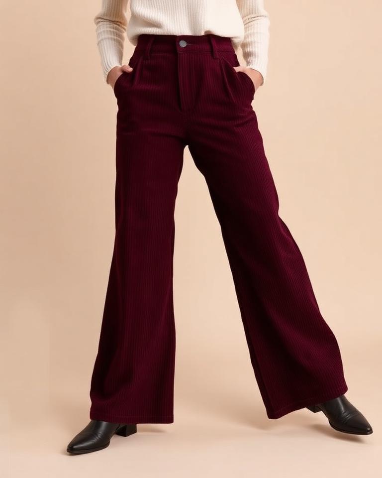 Burgundy Corduroy Trousers
