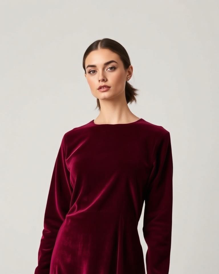 Burgundy Velvet Midi
