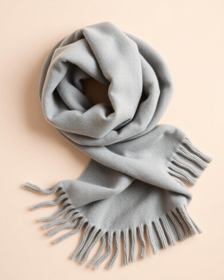 Grey Cashmere Scarf
