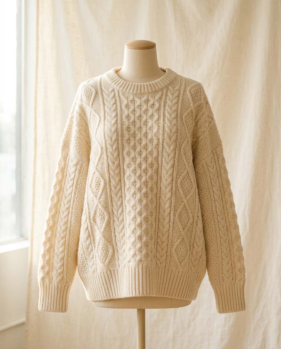 Cream Cable Sweater