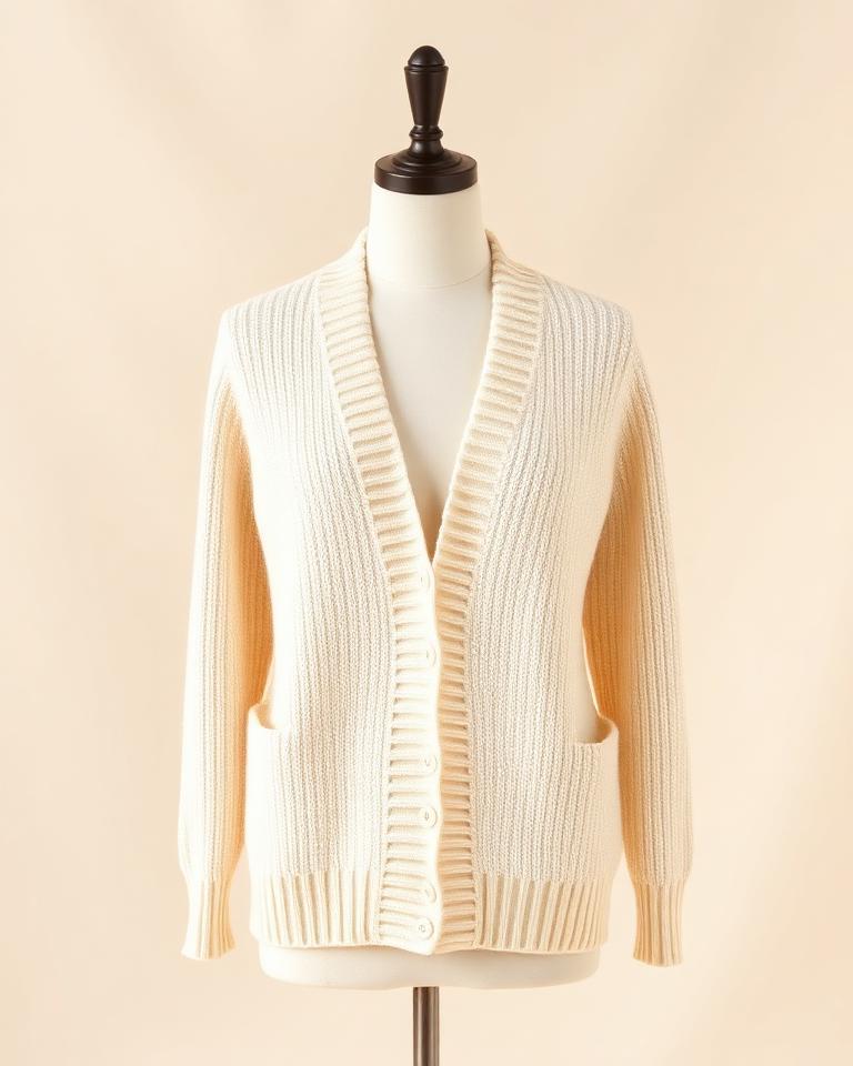 Cream Cashmere Cardigan