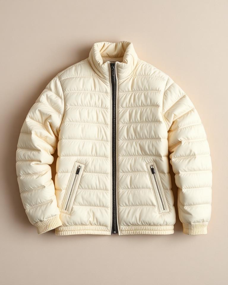 Cream Quilted Jacket