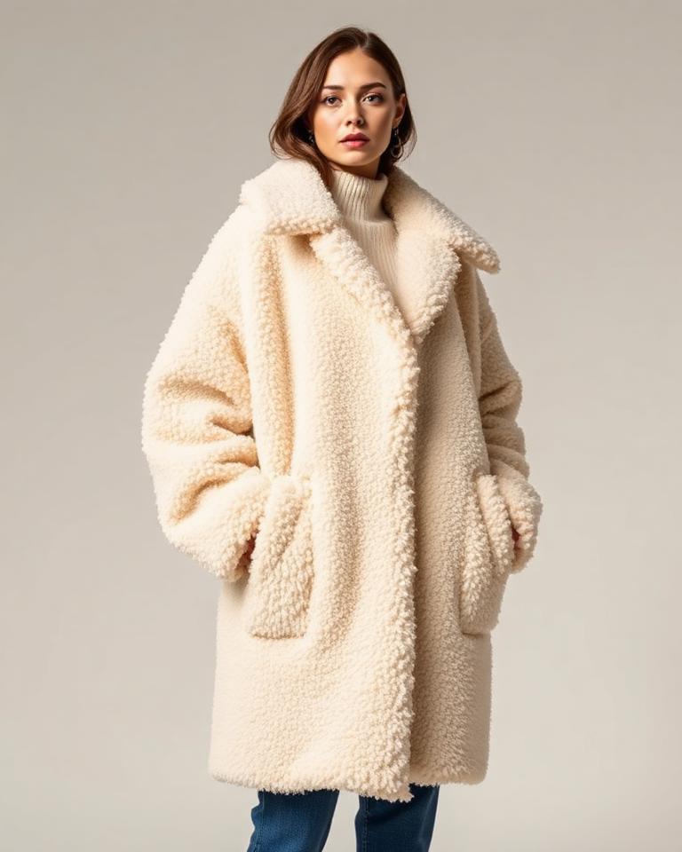 Cream Teddy Coat