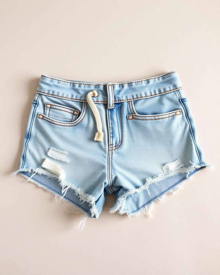 Frayed Denim Shorts