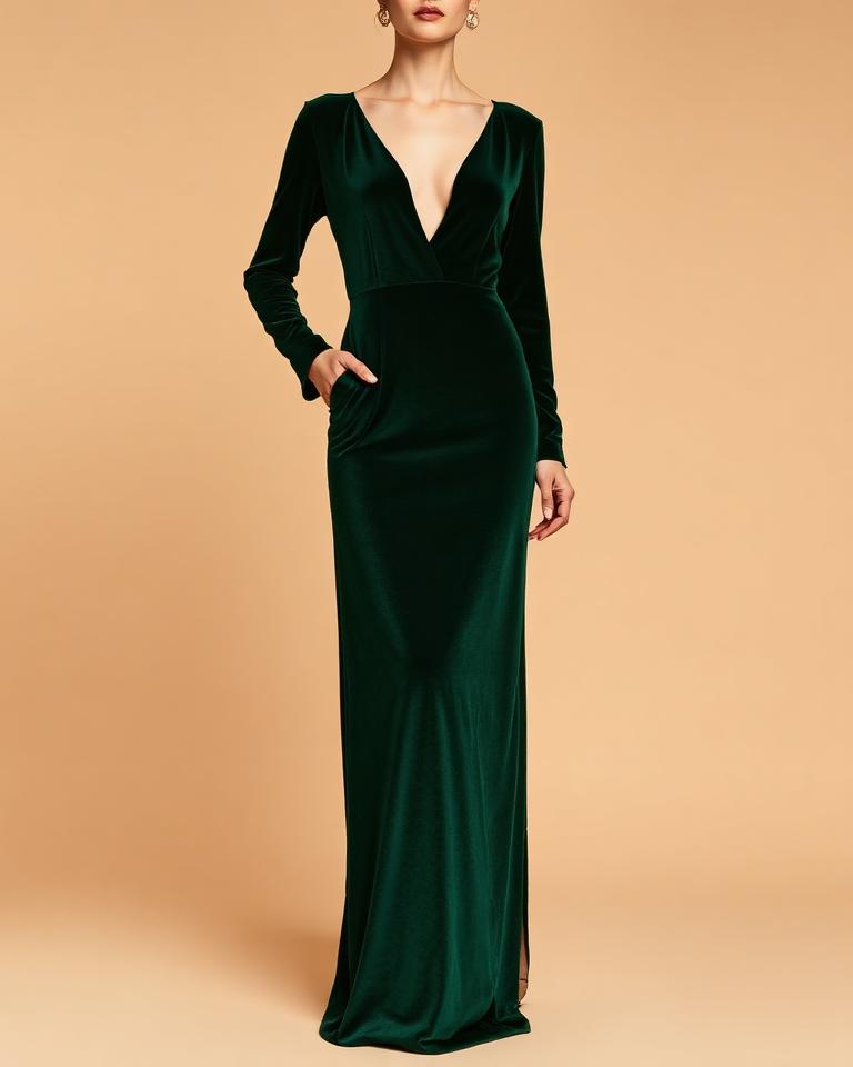 Emerald Velvet Gown