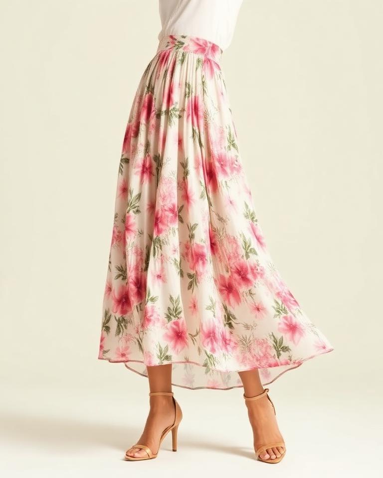 Floral Midi Skirt