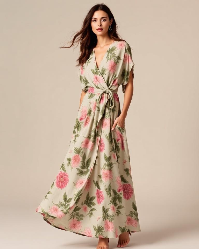 Floral Wrap Maxi