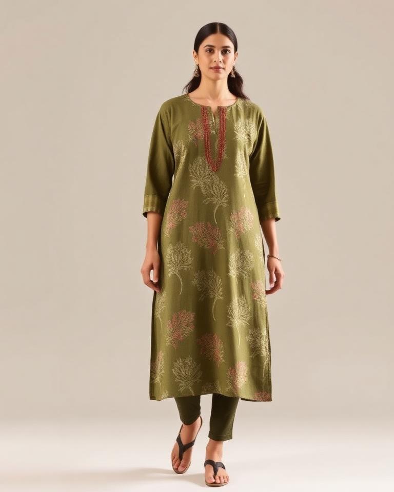 Green Cotton Kurti