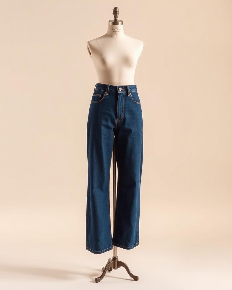 Indigo Wide-Leg Jeans