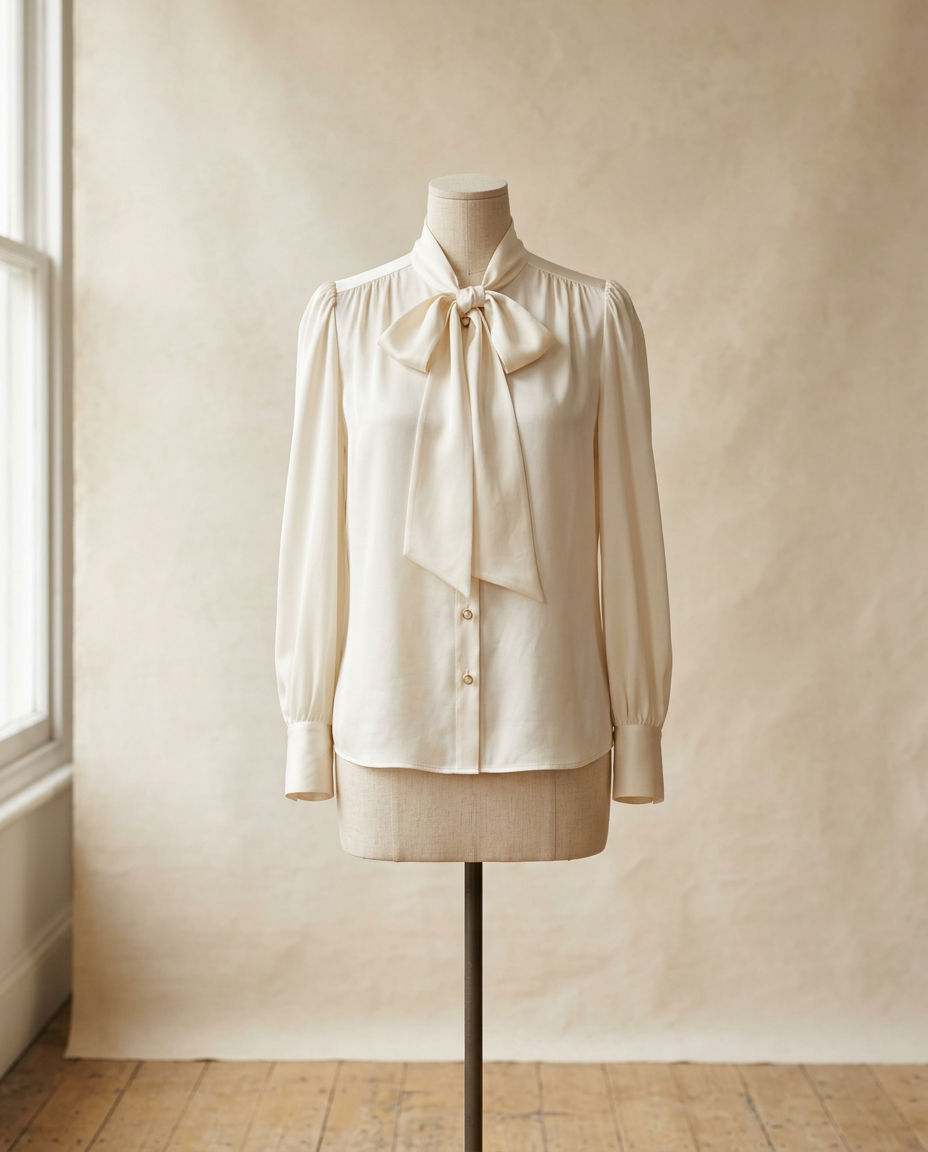 Ivory Bow Blouse