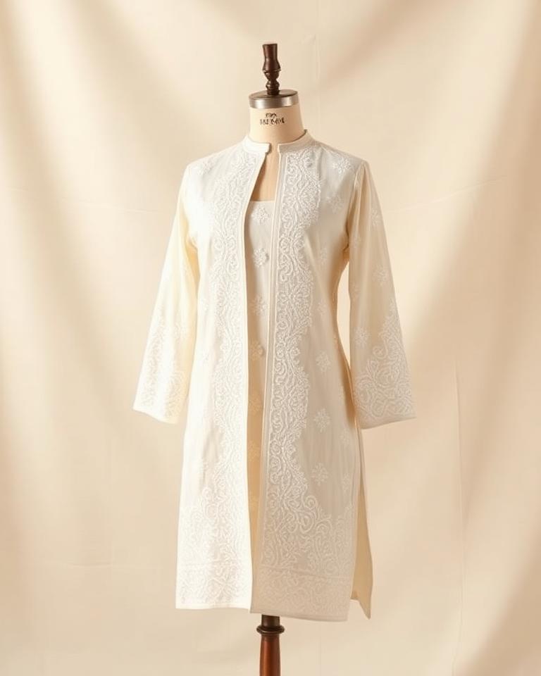Ivory Chikankari Suit