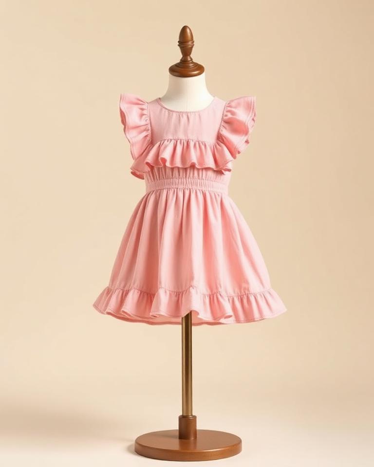 Kids Blush Ruffle Dress