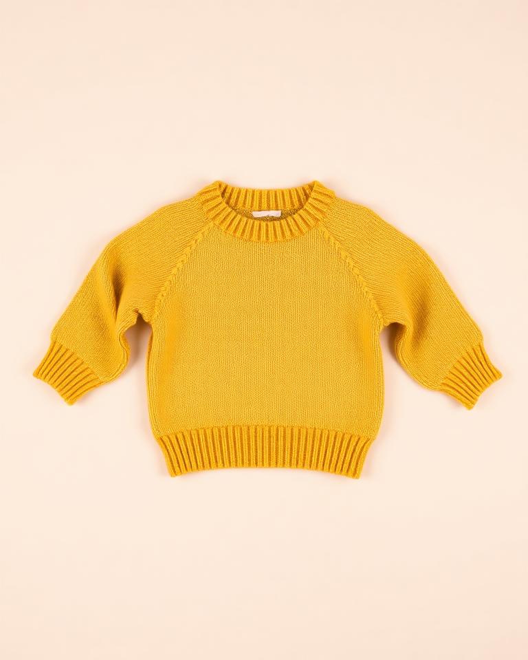 Kids Mustard Knit Sweater