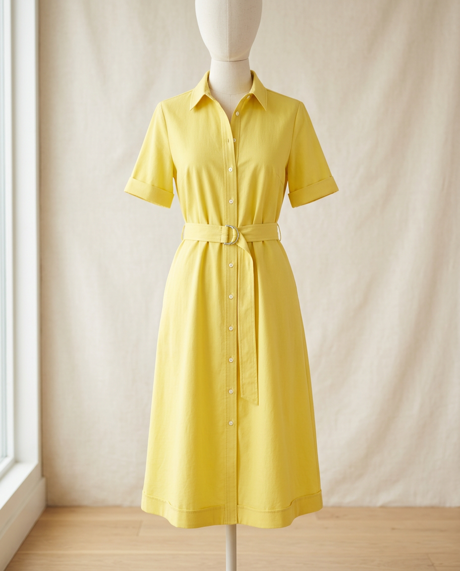 Lemon Shirt Dress