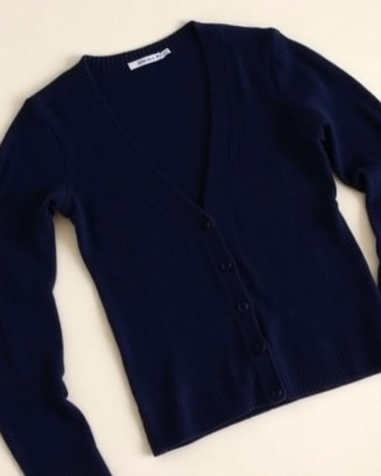 Navy V-Neck Cardigan