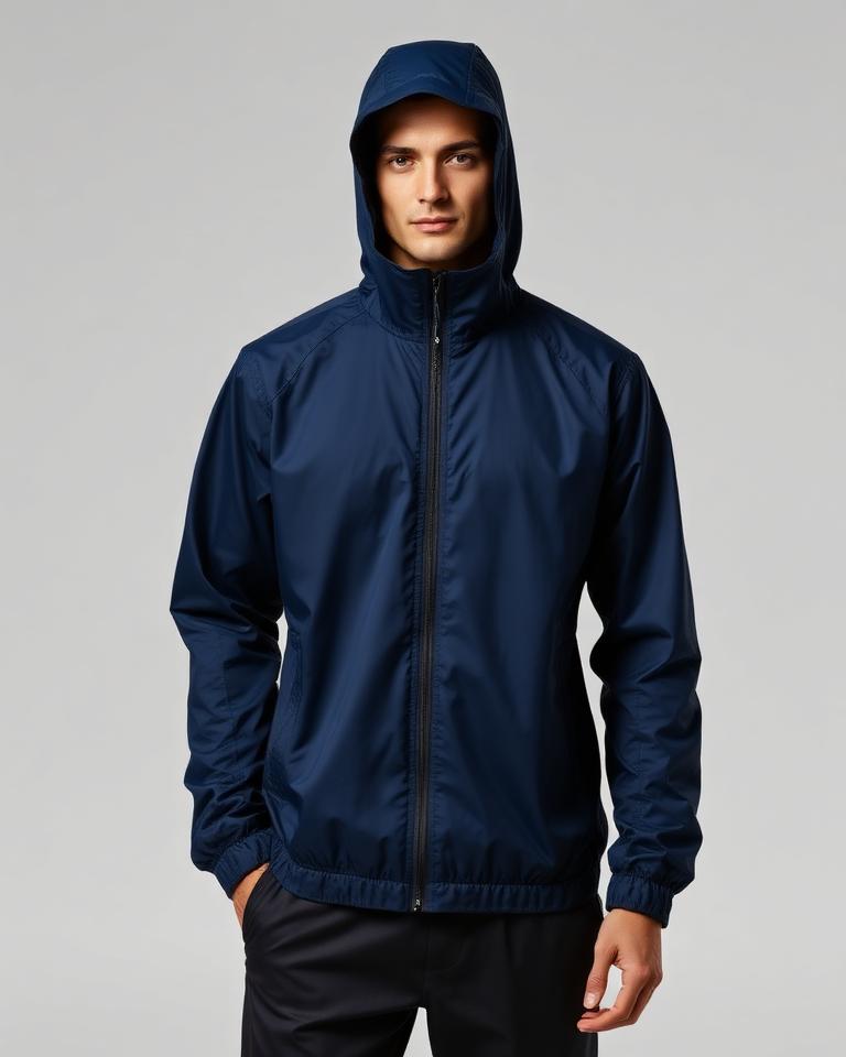Navy Lightweight Windbreaker