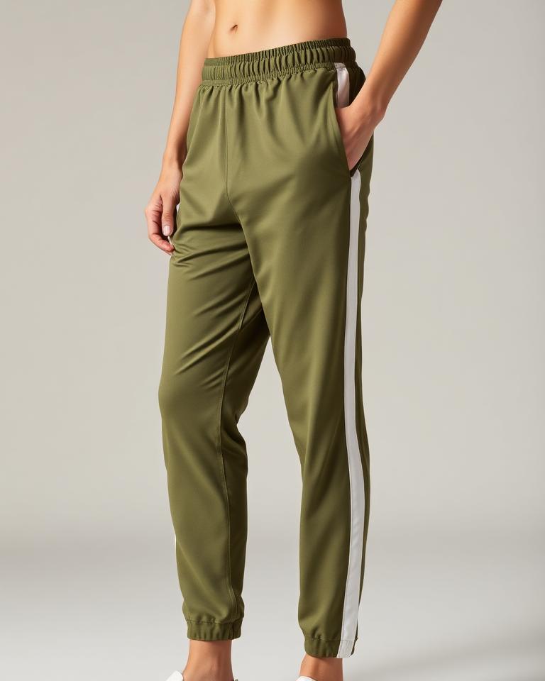 Olive Track Pants