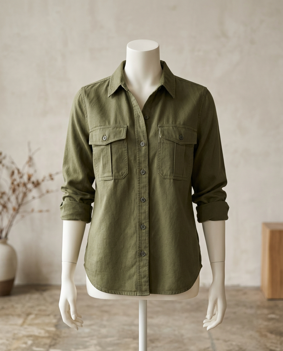Olive Utility Blouse