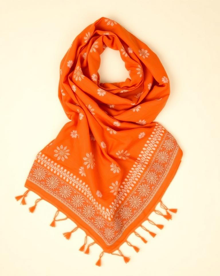 Orange Bandhani Dupatta
