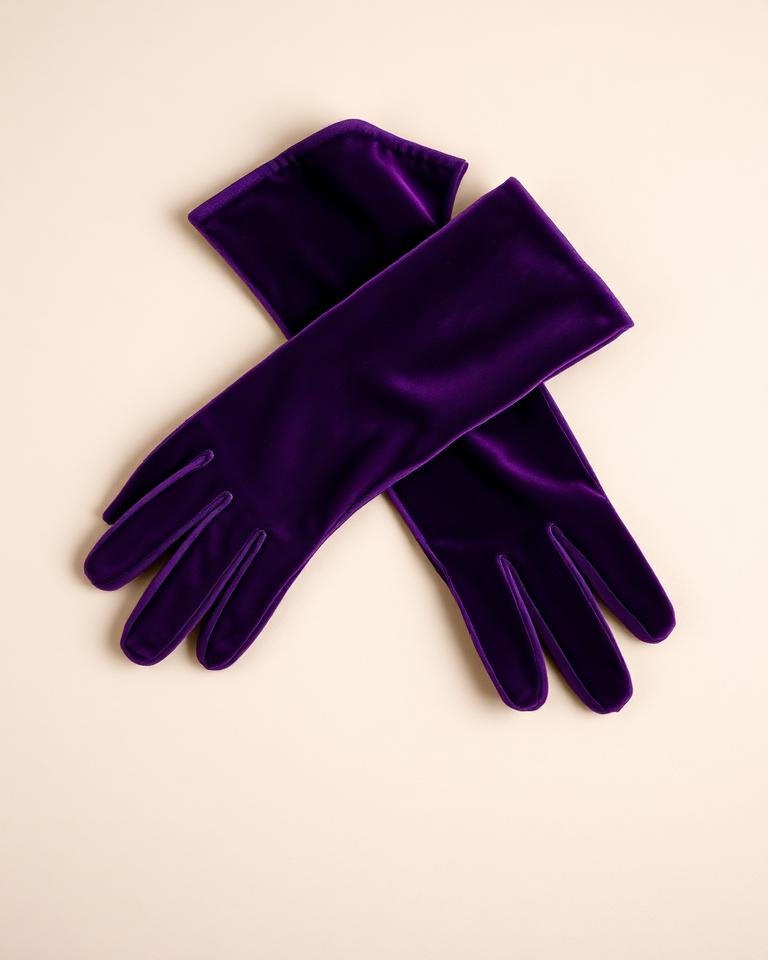Purple Velvet Gloves