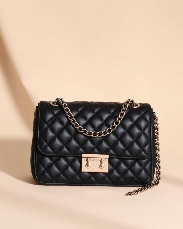 Black Quilted Shoulder Bag