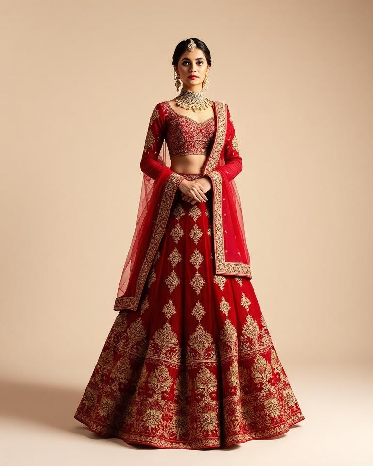 Red Bridal Lehenga