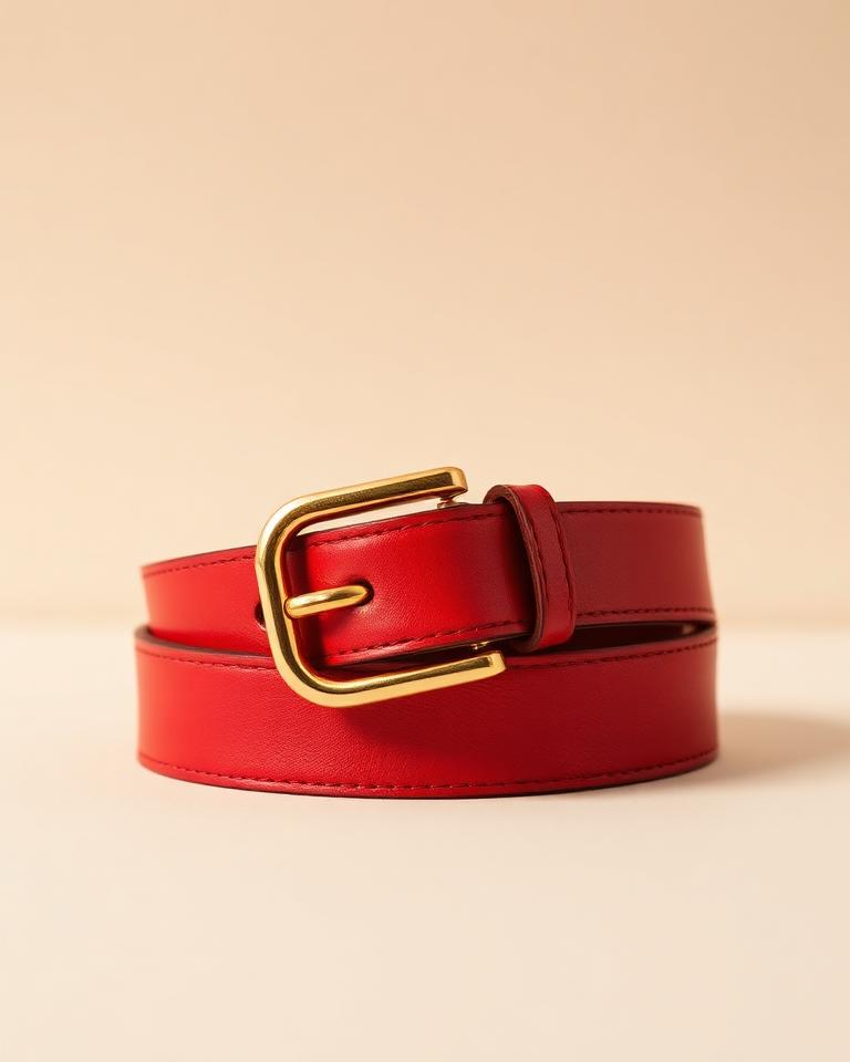 Red Leather Belt