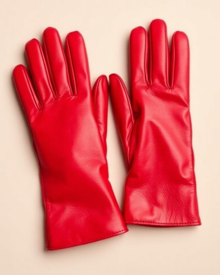 Red Leather Gloves