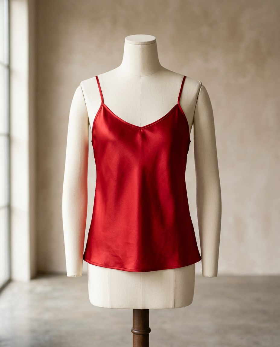 Red Satin Camisole