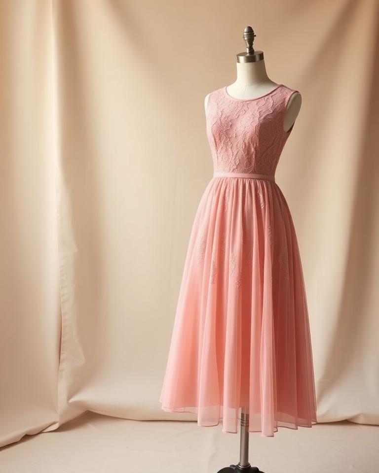 Rose Lace Midi Dress