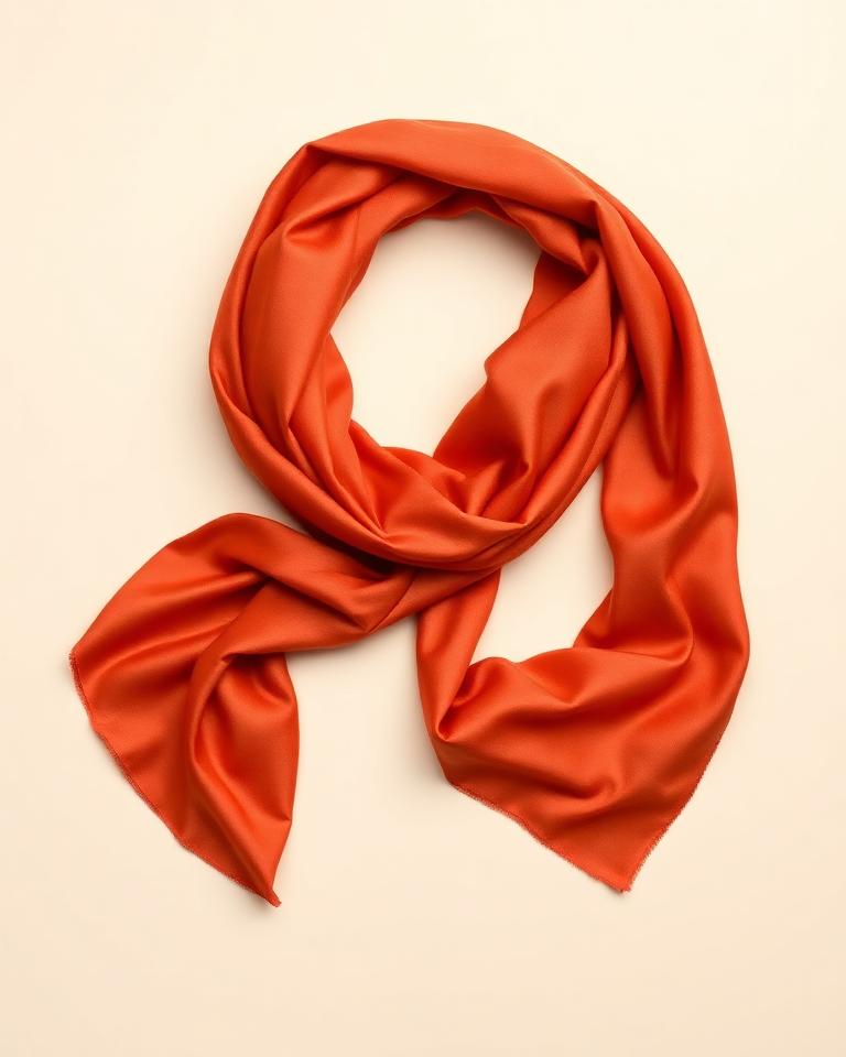 Rust Silk Scarf