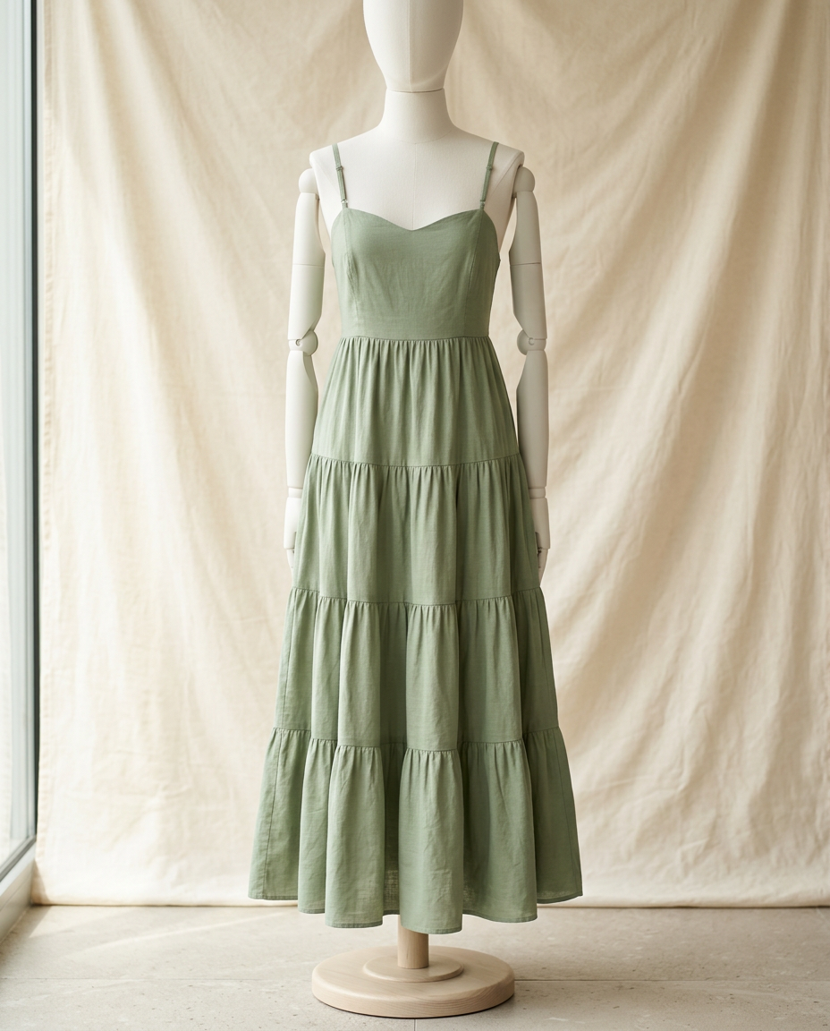 Sage Cotton Sundress