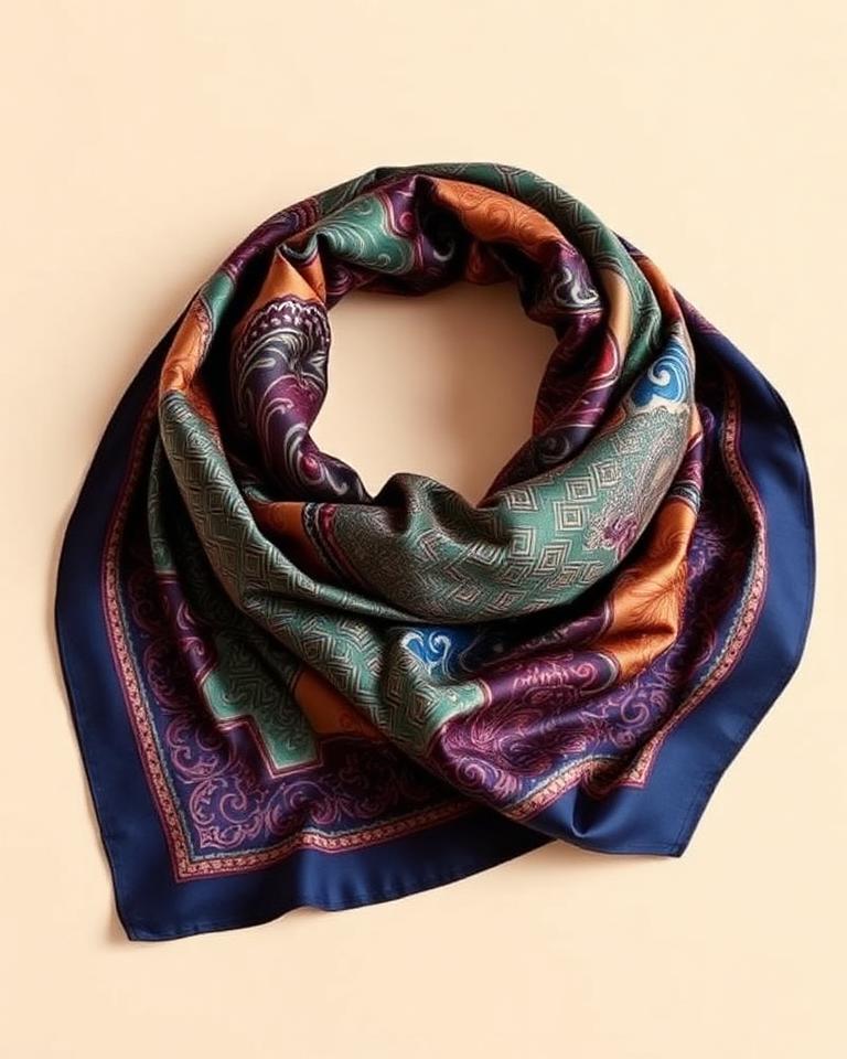 Printed Silk Headscarf