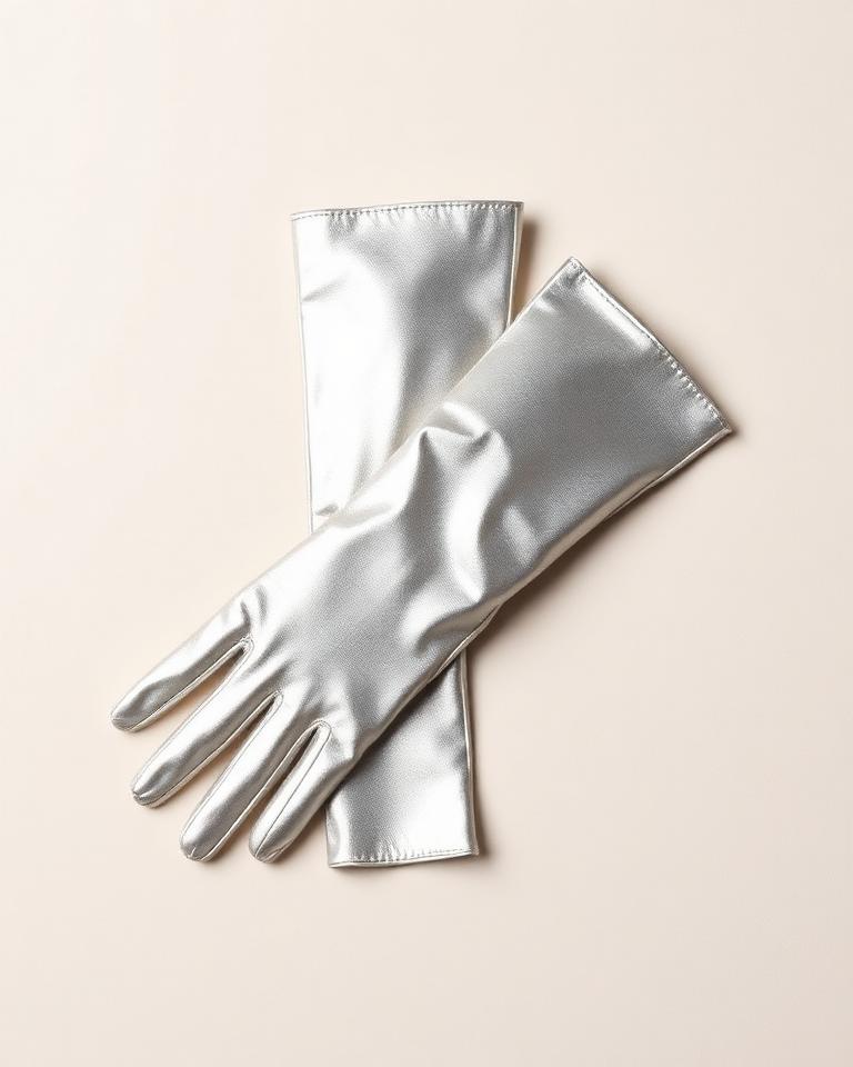 Silver Evening Gloves