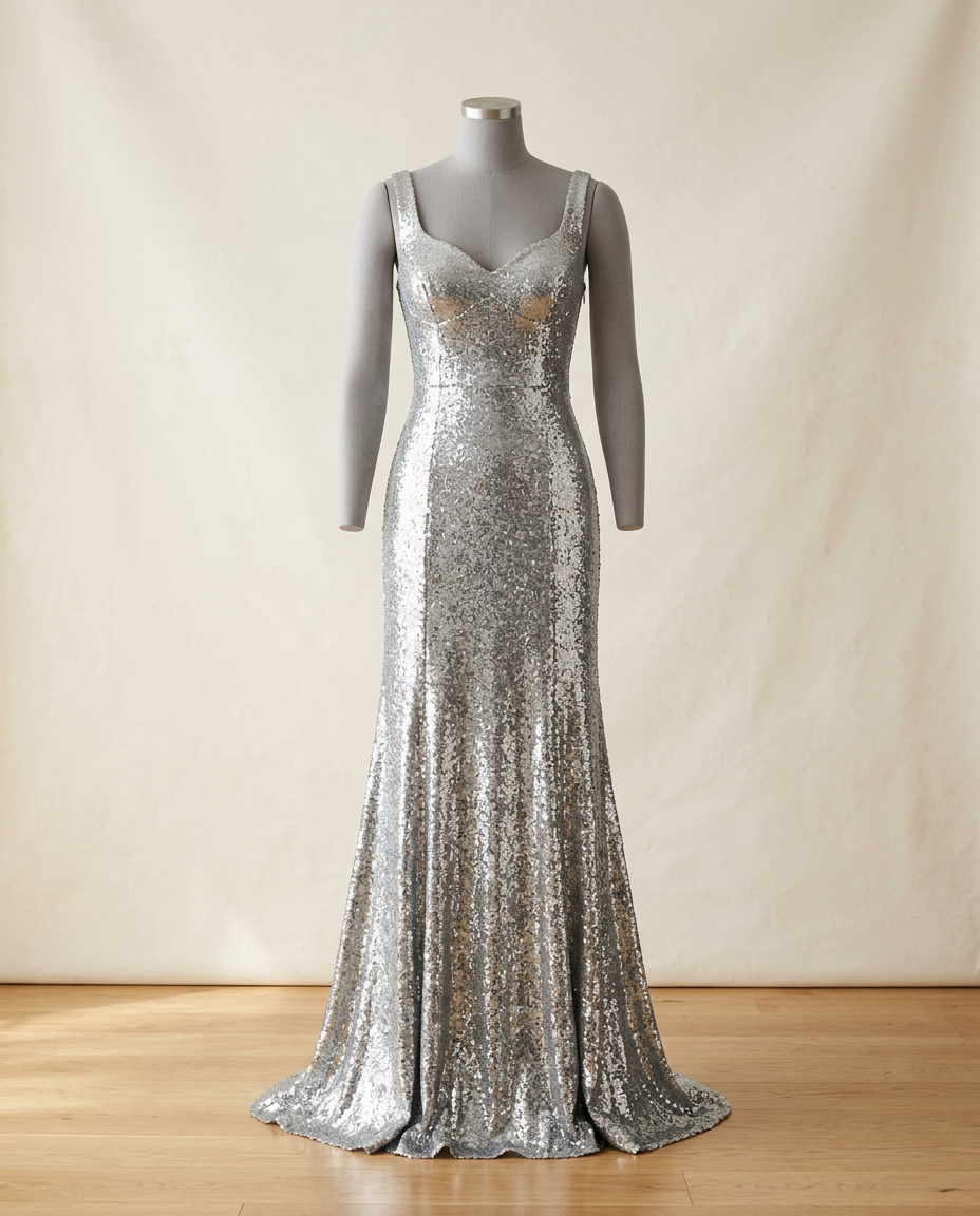Silver Metallic Gown