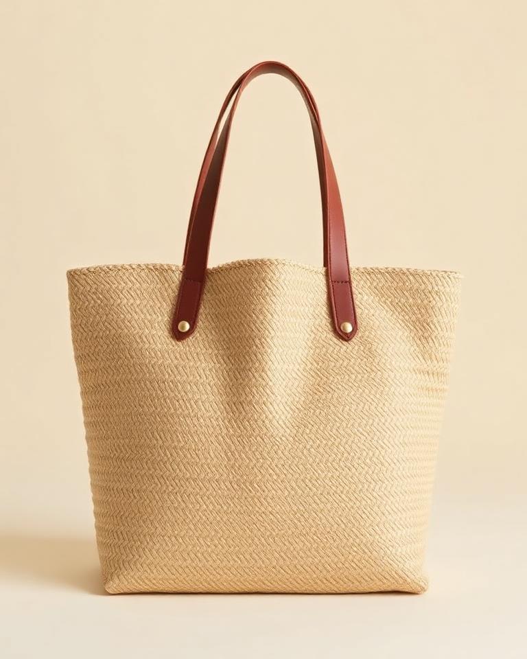 Natural Straw Tote