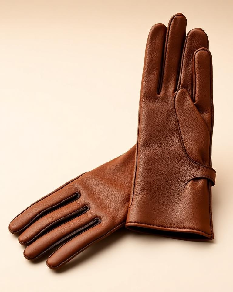 Tan Leather Driving Gloves
