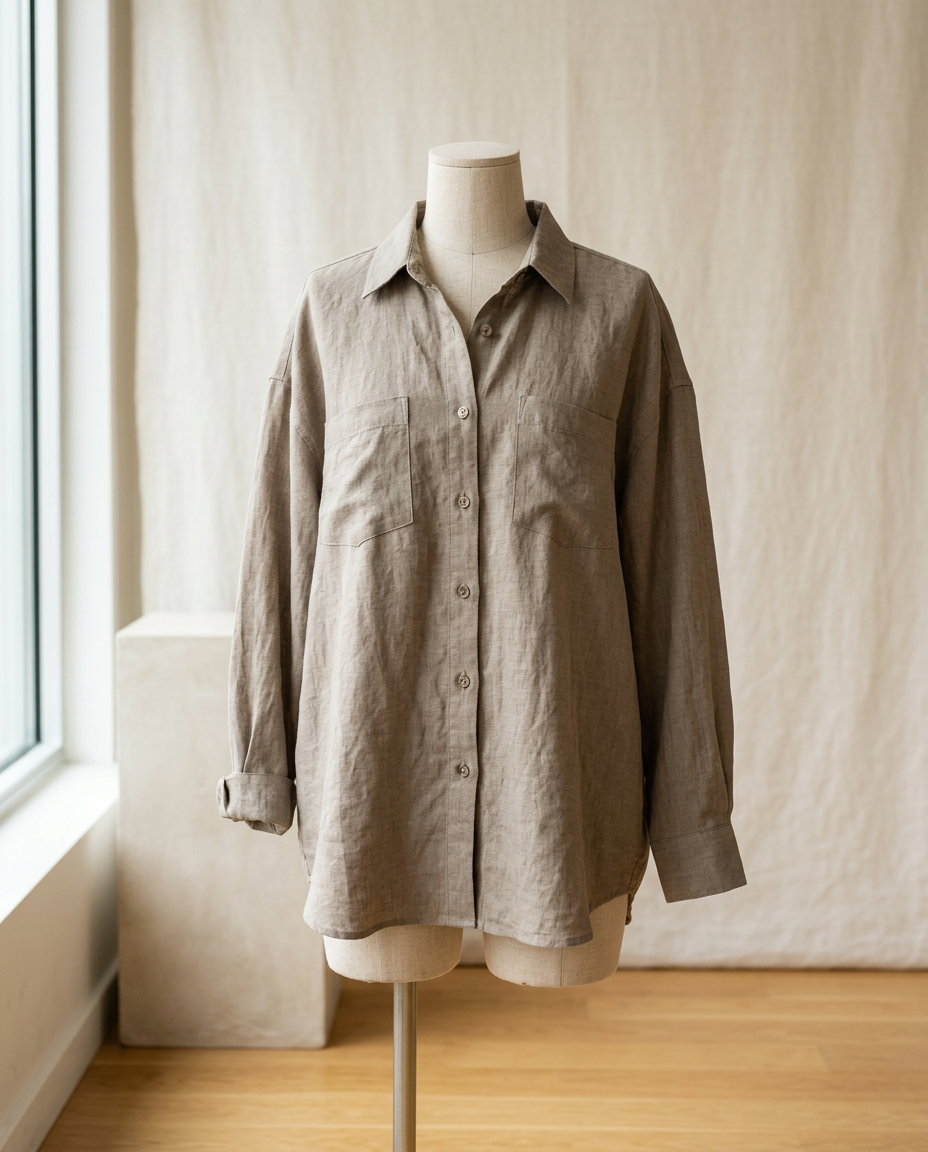 Taupe Linen Shirt