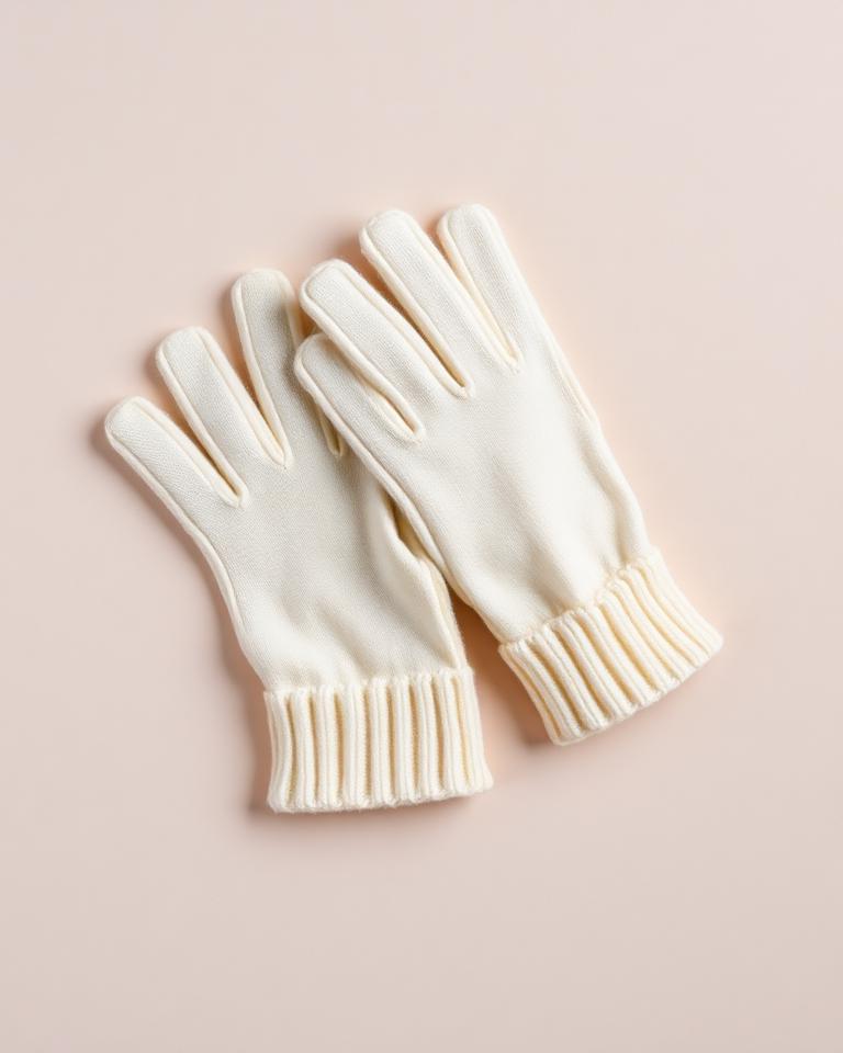 White Cashmere Gloves