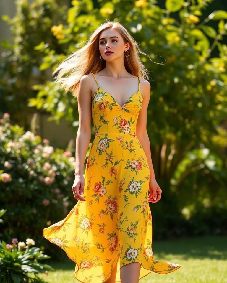Yellow Floral Sundress